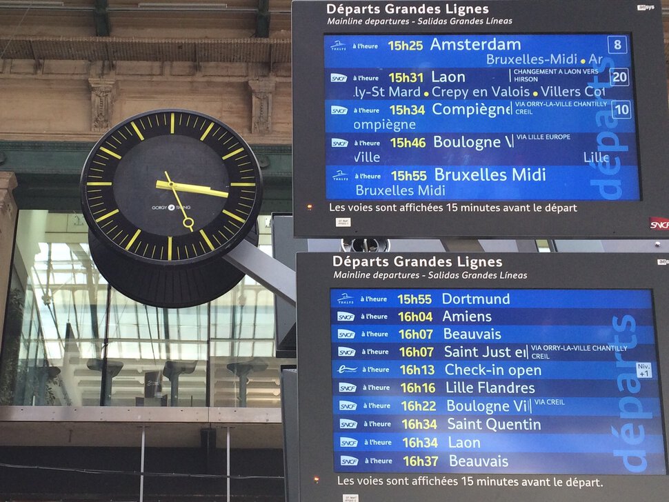 Часы Северного железнодорожного вокзала Парижа