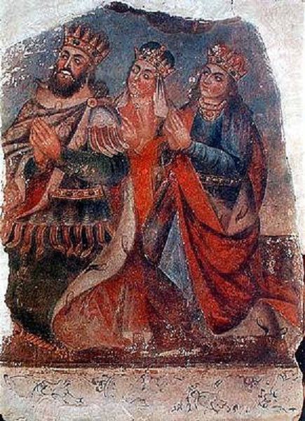 Царь Армении Трдат III с семьёй. Нагаш Овнатан.17 век