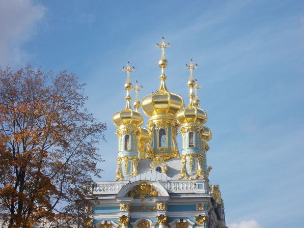 Золотая осень в Пушкине - Екатерининский дворец купола