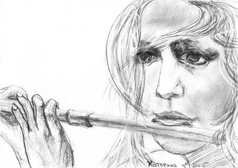 девушка с флейтой