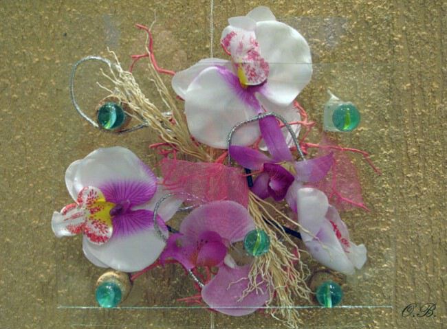 композиция с орхидеями