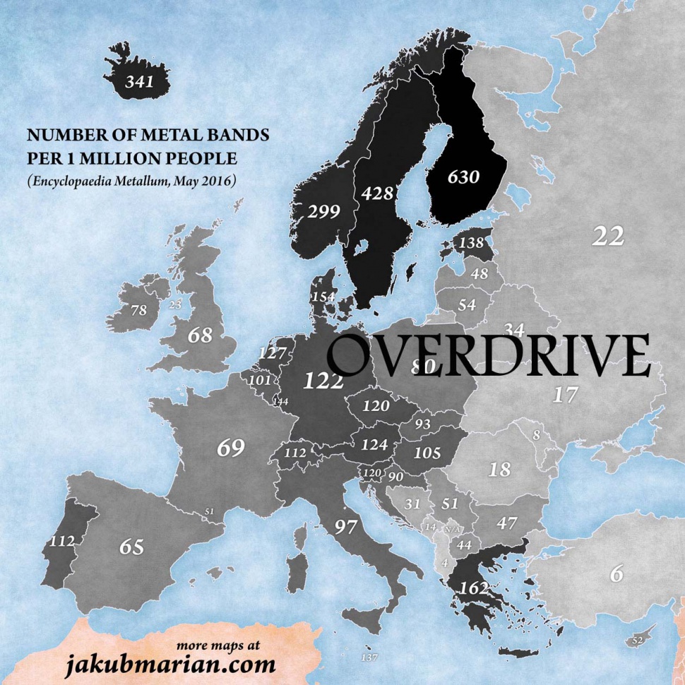 Метал-карта Европы