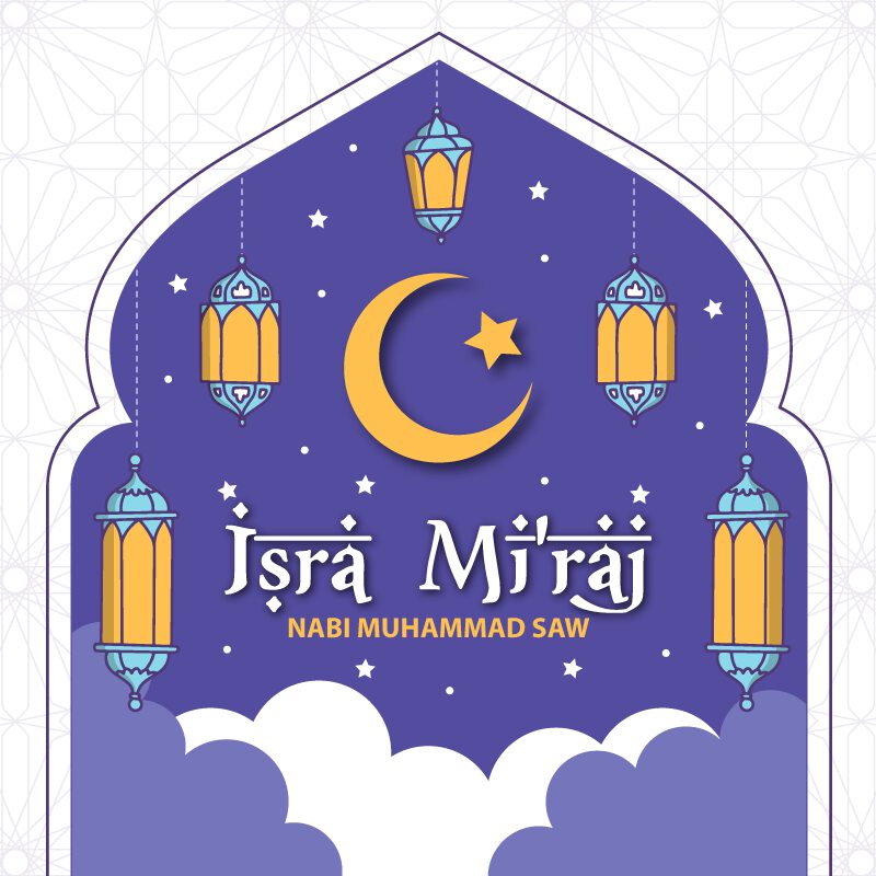 Интересная открытка на праздник Мирадж