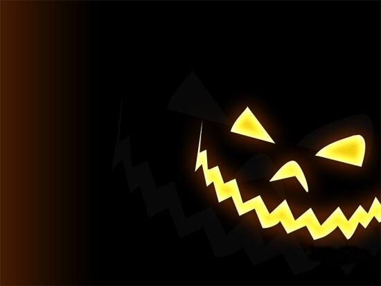 Картинка на Halloween со зловещей улыбкой тыквы