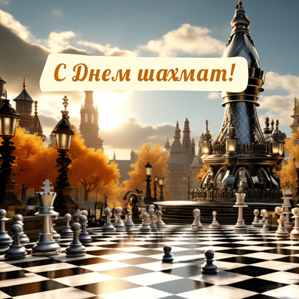 С Днем шахмат! Шахматы в парке