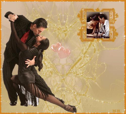 Мерцающая открытка на День танго