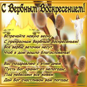 Виртуальная открытка с Вербным Воскресеньем и красивая картинка ...