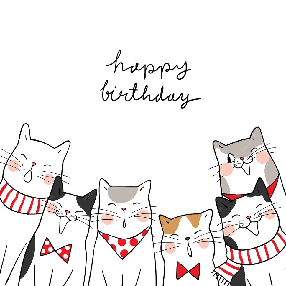 Прикольная открытка на День рождения Наташе с кошками