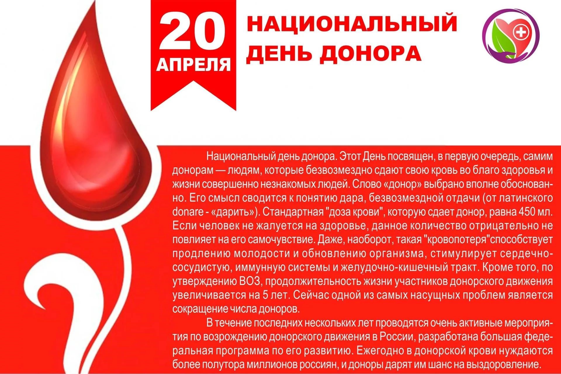Донорство крови для здоровья. День донора. Национальный день донора. С днем донора поздравление. 20 Апреля национальный день донора в России.