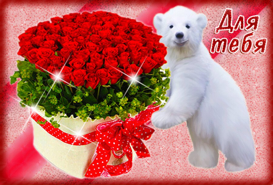Красивая открытка с розами Для Тебя