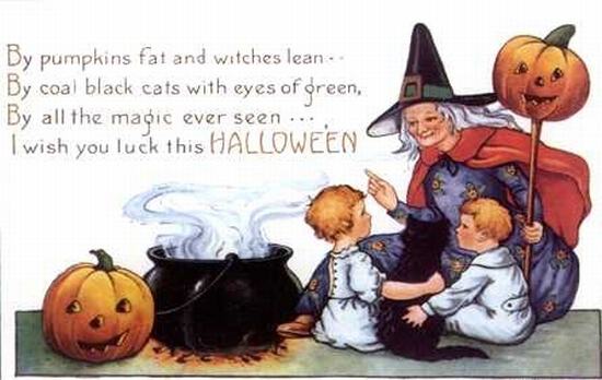 Картинка на Halloween со стихами на английском