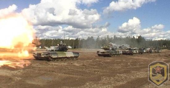 Картинка с танками на полигоне