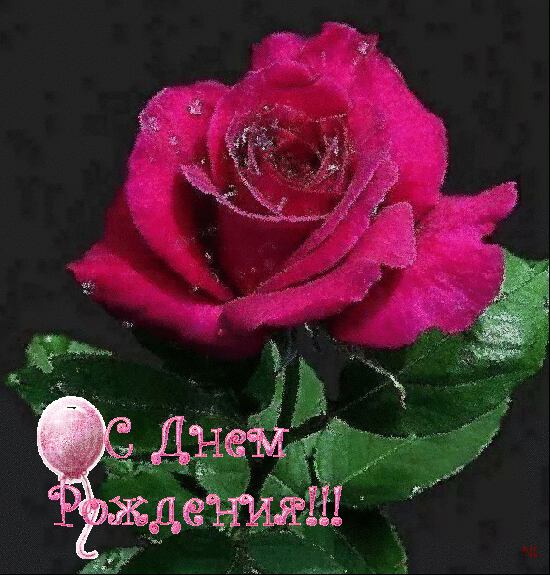 Блестяшка с розой на День Рождения