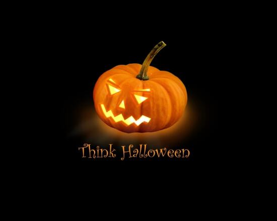 Картинка с надписью Think Halloween