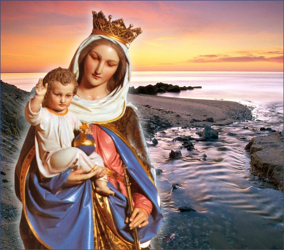 Картинка с образом Марии и Иисуса