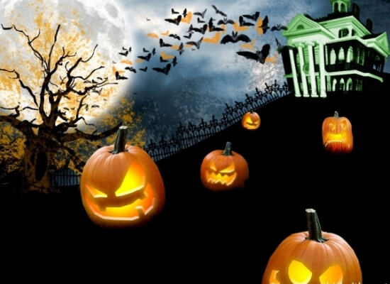 Осенняя картинка на Halloween