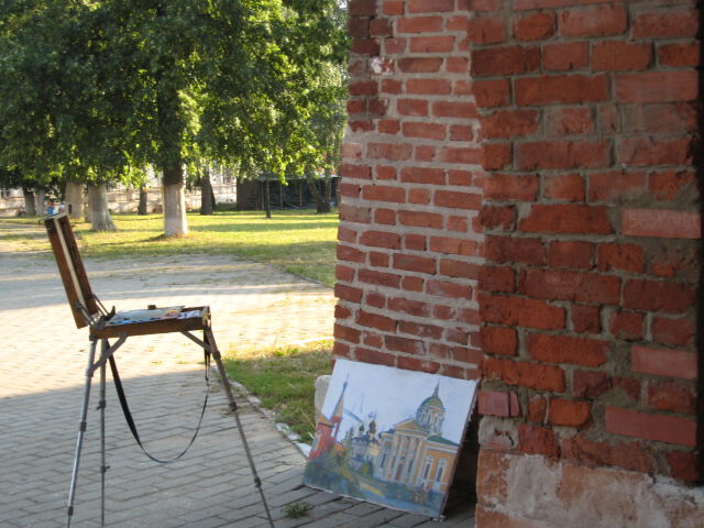 На пленэре в Зарайском Кремле