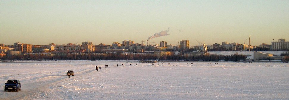 Самара. Зимняя переправа через Волгу