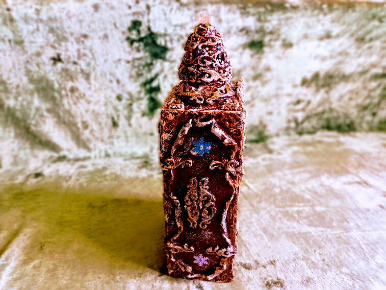 Новогодний декупаж бутылки