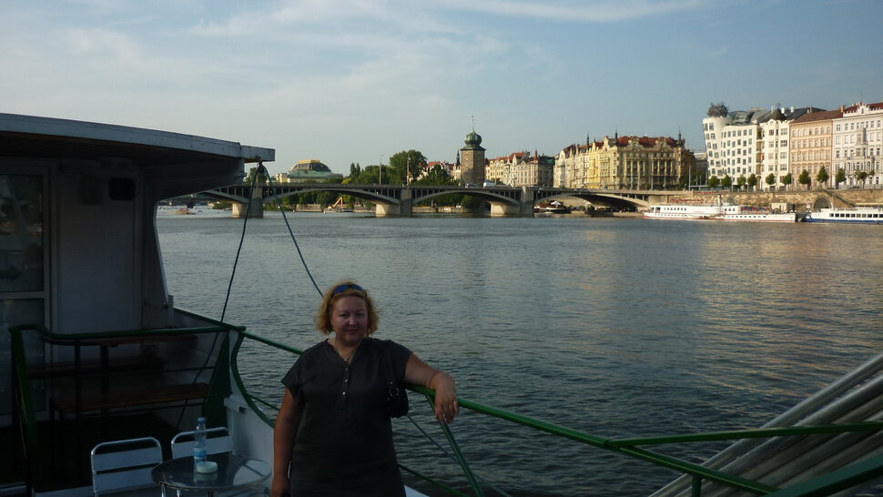Прага, катание на кораблике по реке Влтава