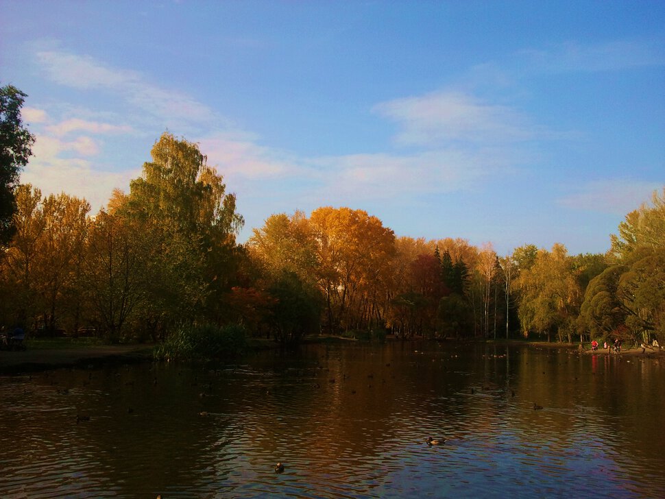 Осенью у озерца