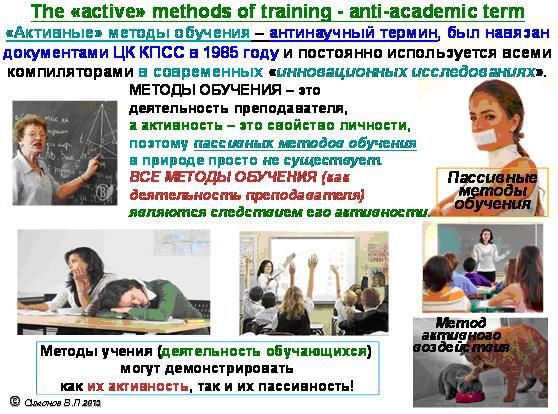 Методы обучения - как деятельность преподавателя