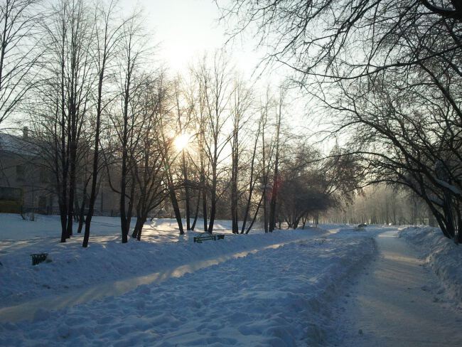 На природе