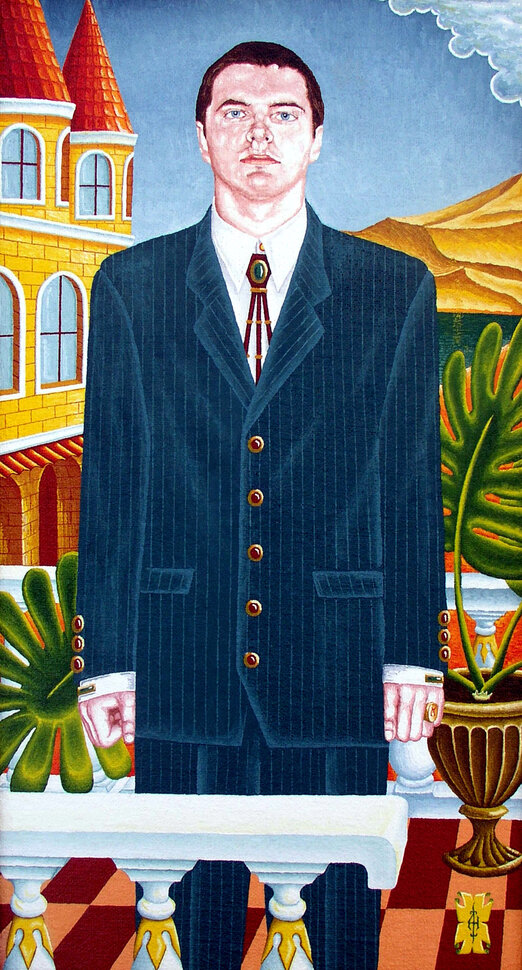 Портрет Максим : 83х45 : холст масло : 2000