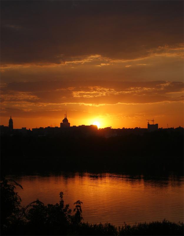 городской закат