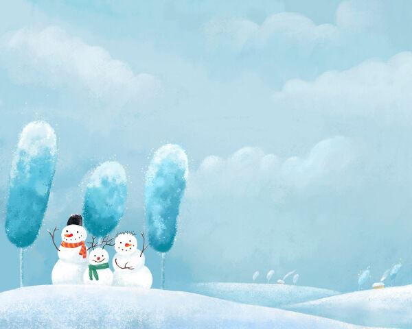 Новый Год снеговик картинка