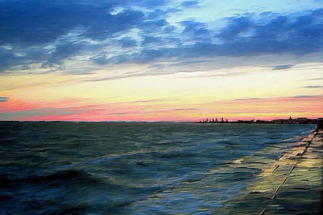 Закат над Бердянским заливом-1