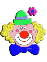 Клоун с цветком на шляпе