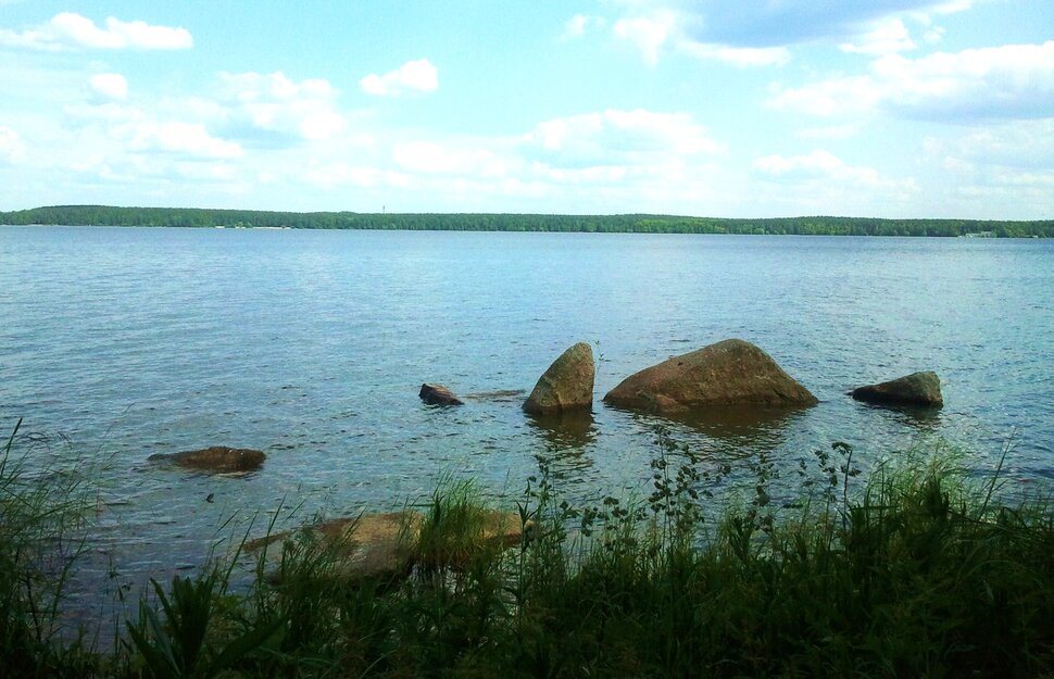 У озера