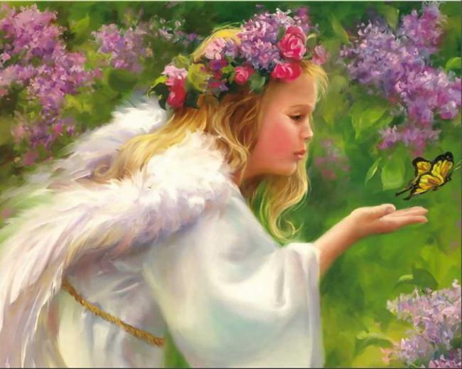 Ангел и цветы