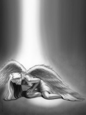 Рисунок ангел плачет