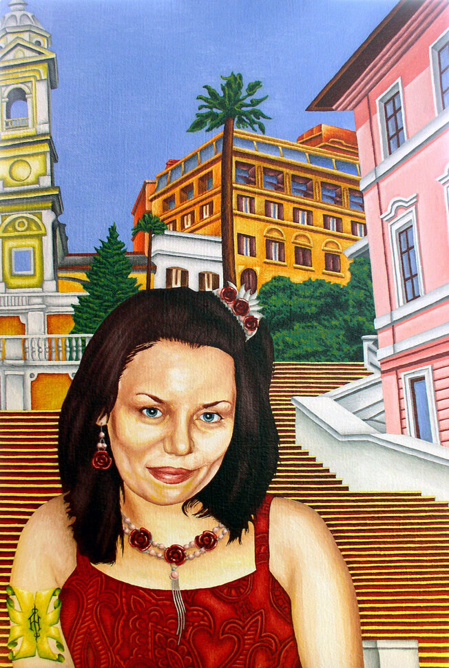 Портрет незнакомки : 55х37 : холст масло : 2005