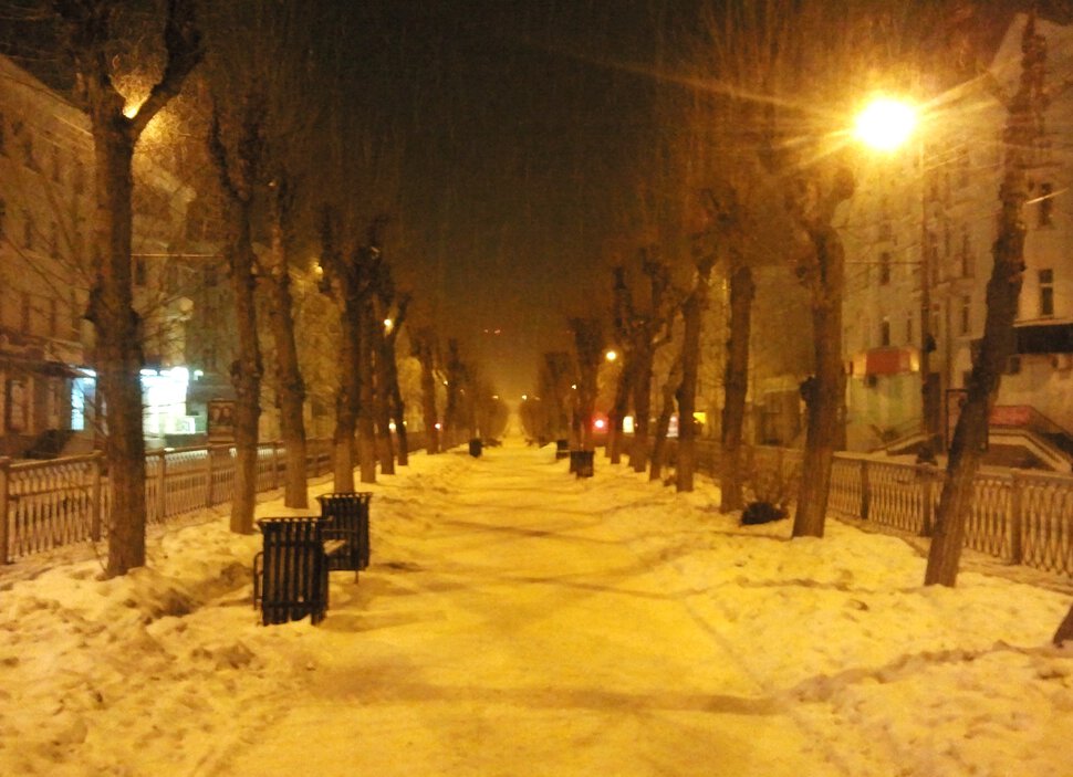 Ночь, зима, ни души