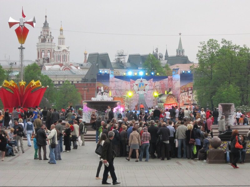 День Победы в центре Москвы