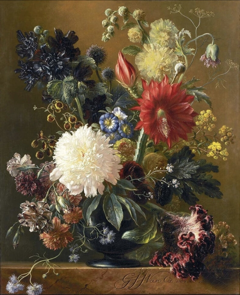 Цветочная живопись. Георг Якоб Иоганн ван Ос