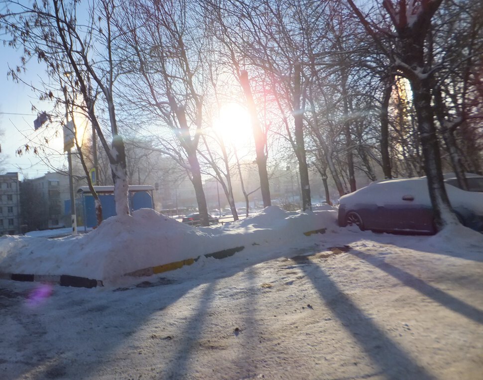 Рождественская радуга в Москве