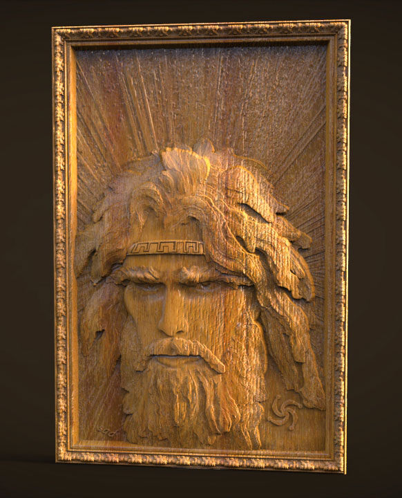 Трехмерная модель картины Древнеславянский бог Род