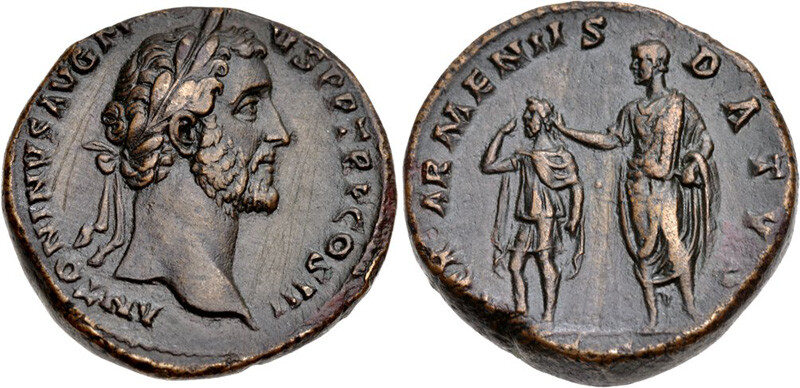Римская монета 141-143 гг