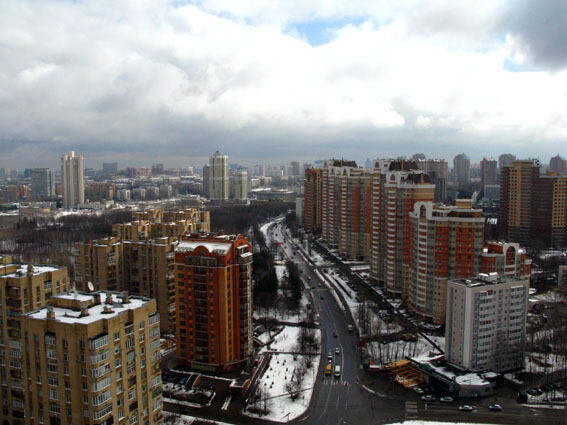 вид на Москву с 28 этажа