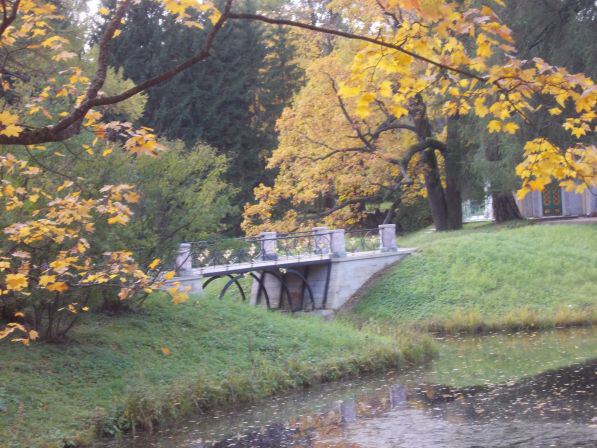 Золотая осень в Пушкине - В парке - мостик
