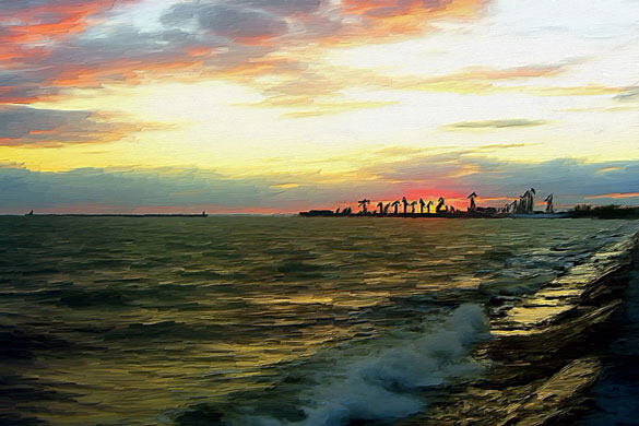 Закат над Бердянским заливом-2