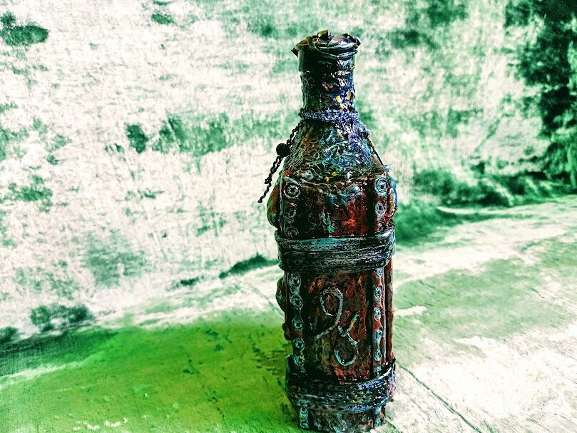 Майкл Джексон декупаж бутылки