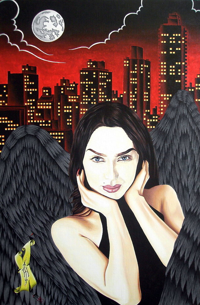 Ангел в ночи : 90х60 : холст масло : 2011