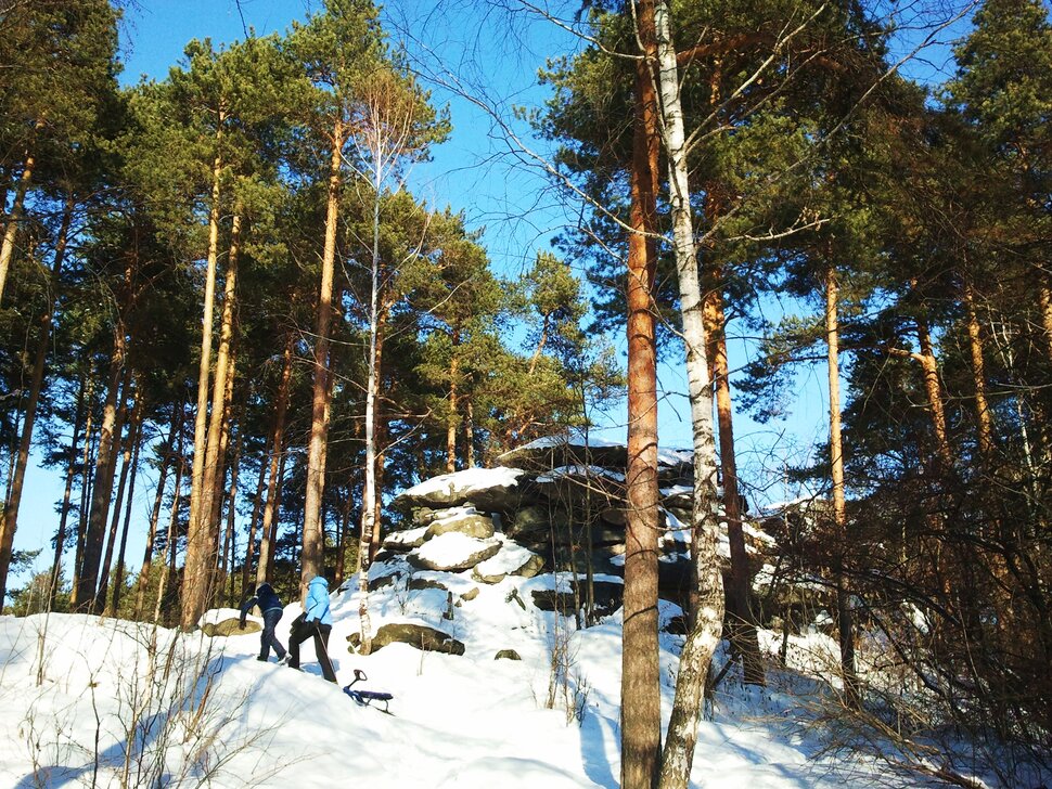 По зимним горкам