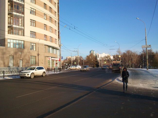 В городе