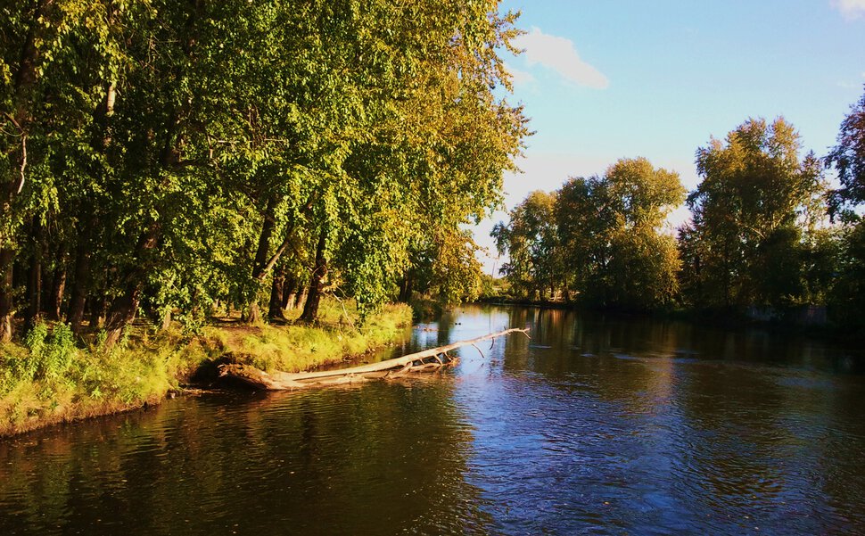 По реке